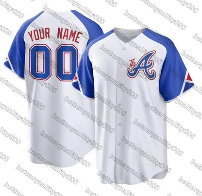 All-Star USA250 250th Ronald Acuna Jr. Braves Baseball Jersey 1 Ozzie Albies Spe - SitterJersey.com