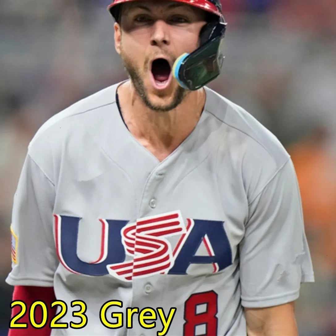 2025 2026 WBC USA Team Baseball Jersey Aaron Judge Bryce Harper Mookie Betts Bob - SitterJersey.com