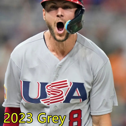 2025 2026 WBC USA Team Baseball Jersey Aaron Judge Bryce Harper Mookie Betts Bob - SitterJersey.com
