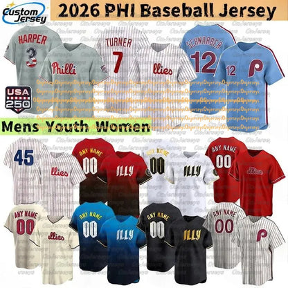 Philadephia Phillies Jersey Bryce Harper Kyle Schwarber Cristopher Sanchez Jose  - SitterJersey.com