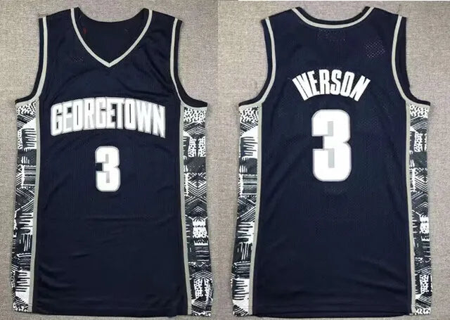 76erss Allen Iverson Jersey Retro Basketball Jerseys Men Youth Kids Georgetown H - SitterJersey.com