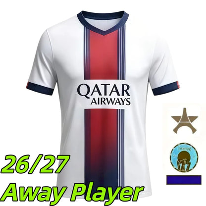 Psges jersey 26 27 maillot psges O.DEMBELE KVARATSKHELIA EMERY RAMOS HAKIMI N.ME - SitterJersey.com
