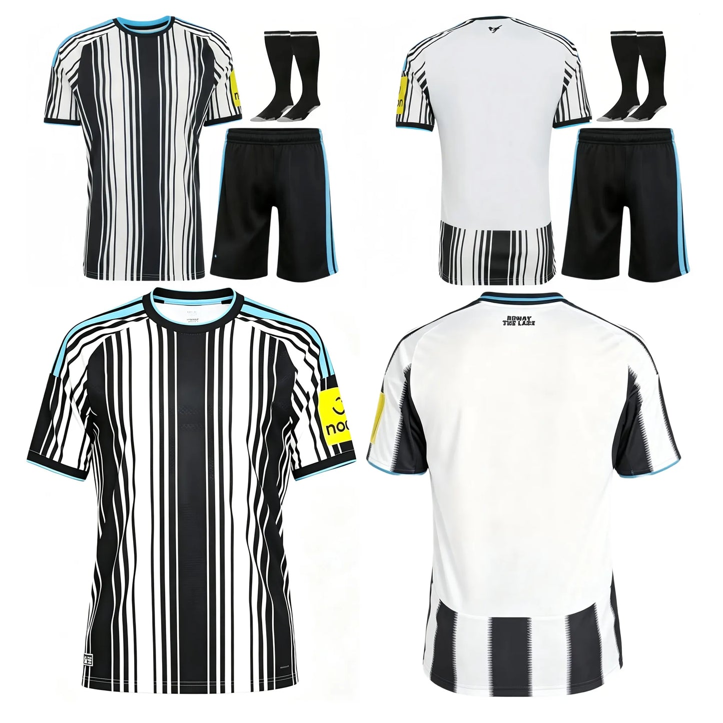 Newcastle 26 27 Football Shirt Black Children's Set Top BARNES BRONO G. Gordon I - SitterJersey.com