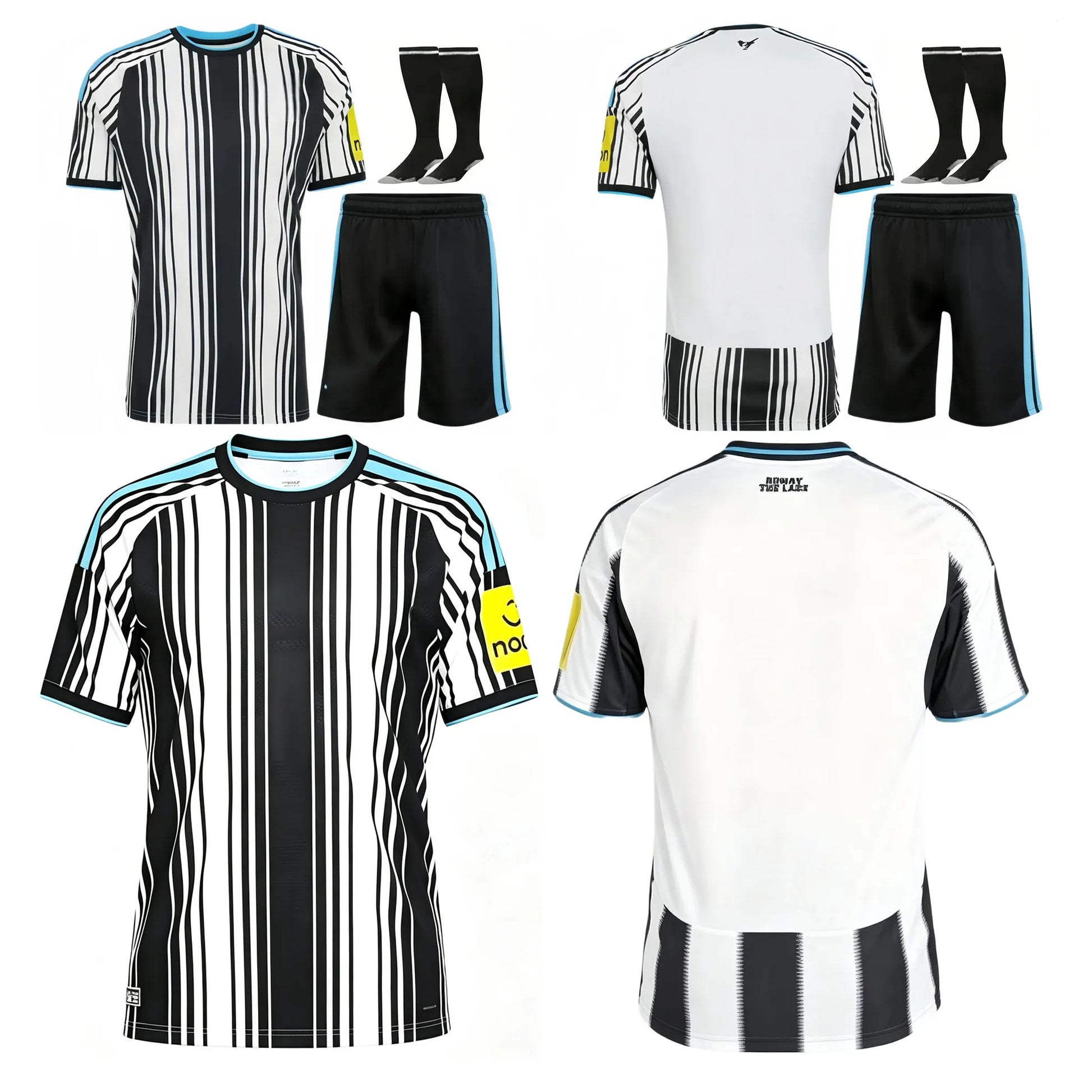 Newcastle 26 27 Football Shirt Black Children's Set Top BARNES BRONO G. Gordon I - SitterJersey.com