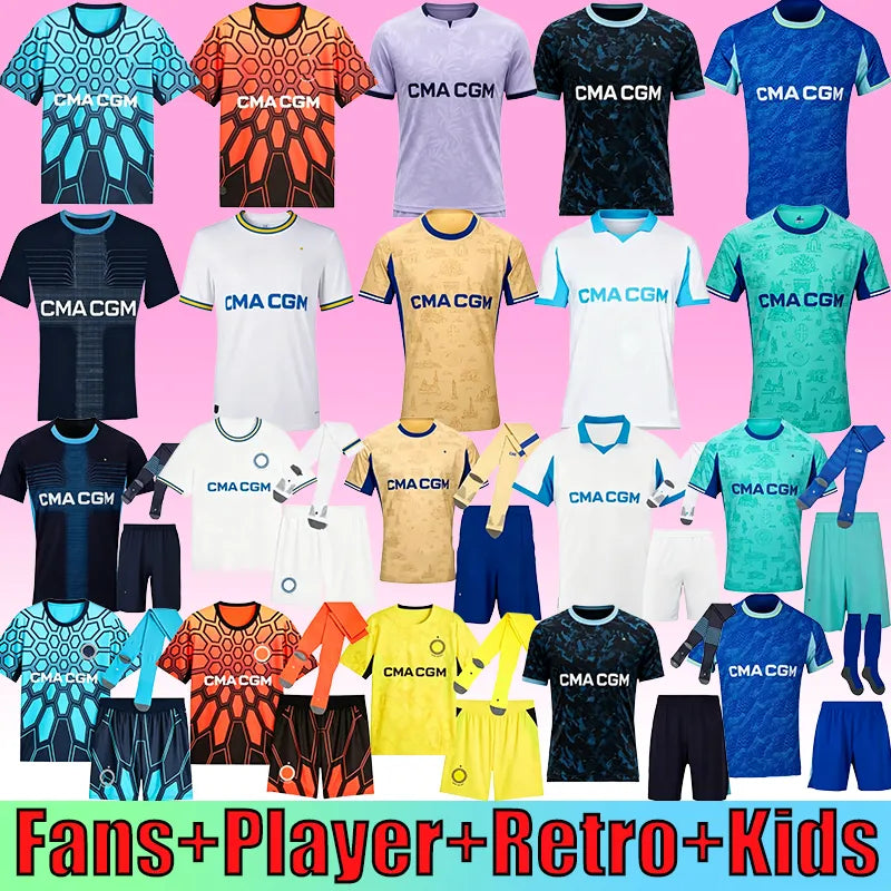 26 27 Maillot Marseille 2027 OM Monumentale Soccer Jerseys GREENWOOD RULLI BALER - SitterJersey.com