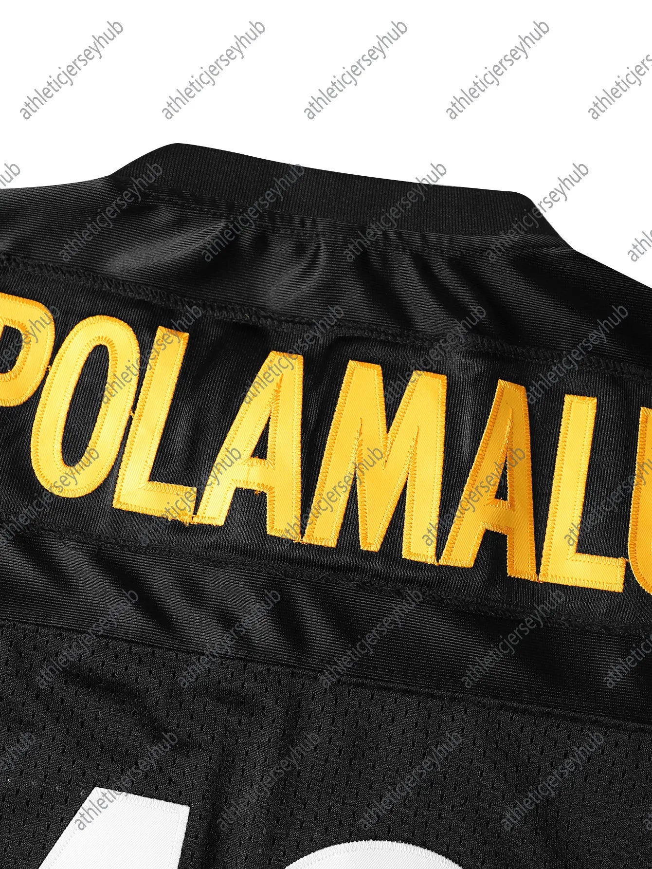 36 Betts 43 Plolamalu Men's Football Jerseys Black Gold Mesh Embroidery Short Sl - SitterJersey.com