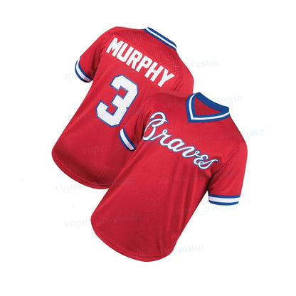 Ronald Acuna Jr Braves Baseball Jersey Matt Olson Ozzie Albies Austin Riley Chri - SitterJersey.com