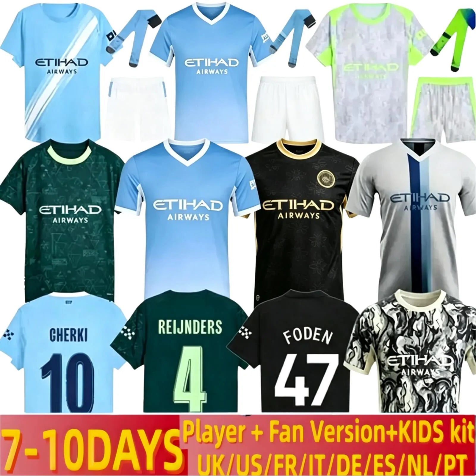 25 26 27 HAALAND MAN CITY soccer jerseys FODEN MARMOUSH DOKU MARMOUSH KOVACIC GV - SitterJersey.com
