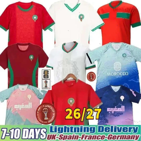2026 Morocco soccer jerseys 26/27 home Maillot foot ZIYECH BELHANDA Camiseta de  - SitterJersey.com