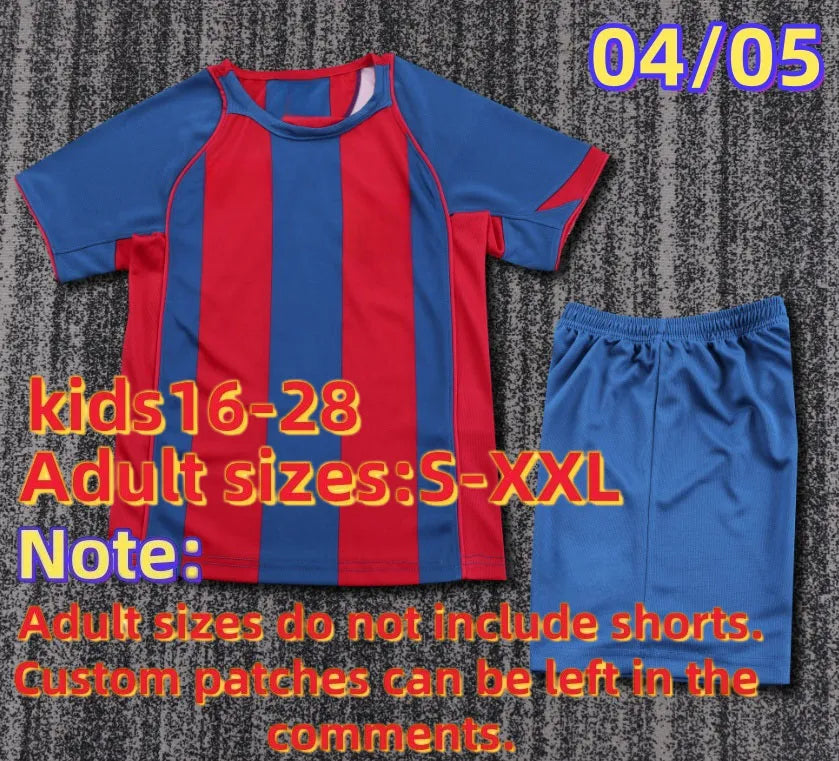 retro Barcelona jersey kids 92 95 98 99 03 04 15 16 17 RONALDINHO RIVALDO maillo - SitterJersey.com