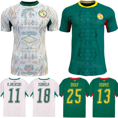 2 Star Senegal Soccer Jerseys 2025 2026 National Team SARR P.M.SARR N.JACKSON DI - SitterJersey.com