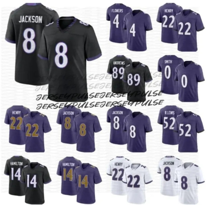 Derrick Henry Lamar Jackson jersey Zay Flowers Roquan Smith Hamilton Bateman And - SitterJersey.com