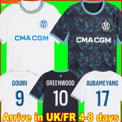 26 27 Maillot Marseille 2027 OM Monumentale Soccer Jerseys GREENWOOD RULLI BALER - SitterJersey.com