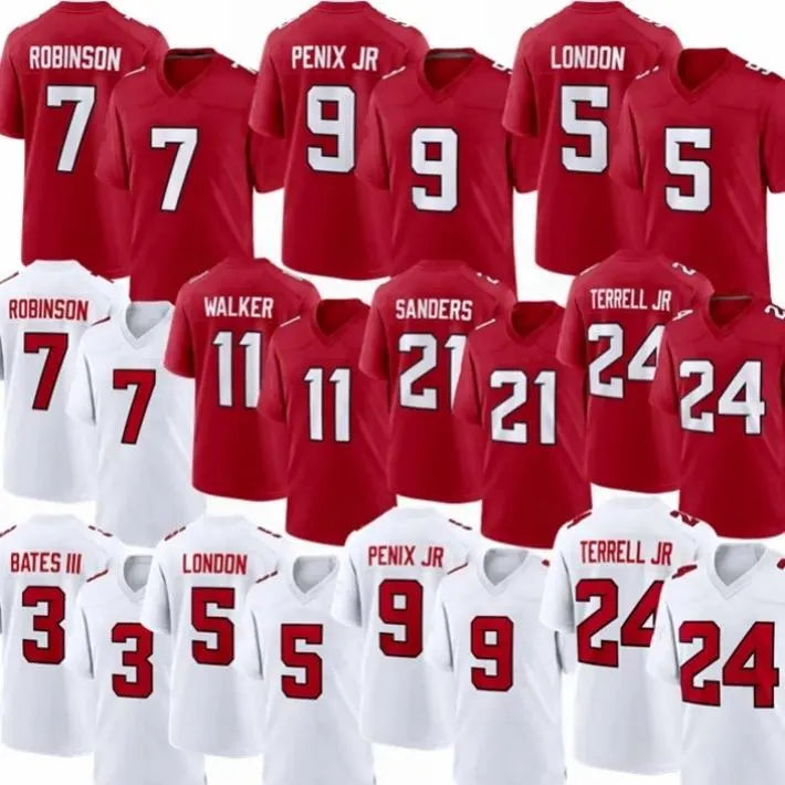 AtlantaS Michael Penix Jr Falconss jersey Bijan Robinson Tua Tagovailoa Falconsj - SitterJersey.com