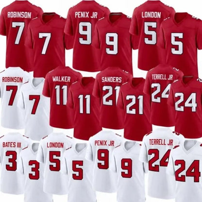 AtlantaS Michael Penix Jr Falconss jersey Bijan Robinson Tua Tagovailoa Falconsj - SitterJersey.com