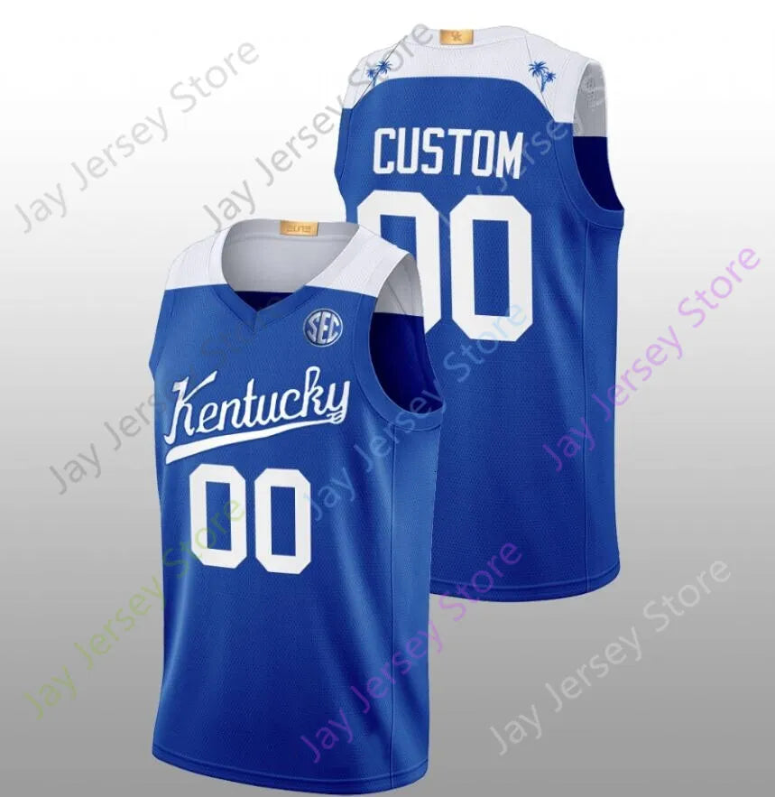 Kentucky Wildcat Basketball Jersey College 1 Denzel Aberdeen 00 Otega Oweh 5 Col - SitterJersey.com