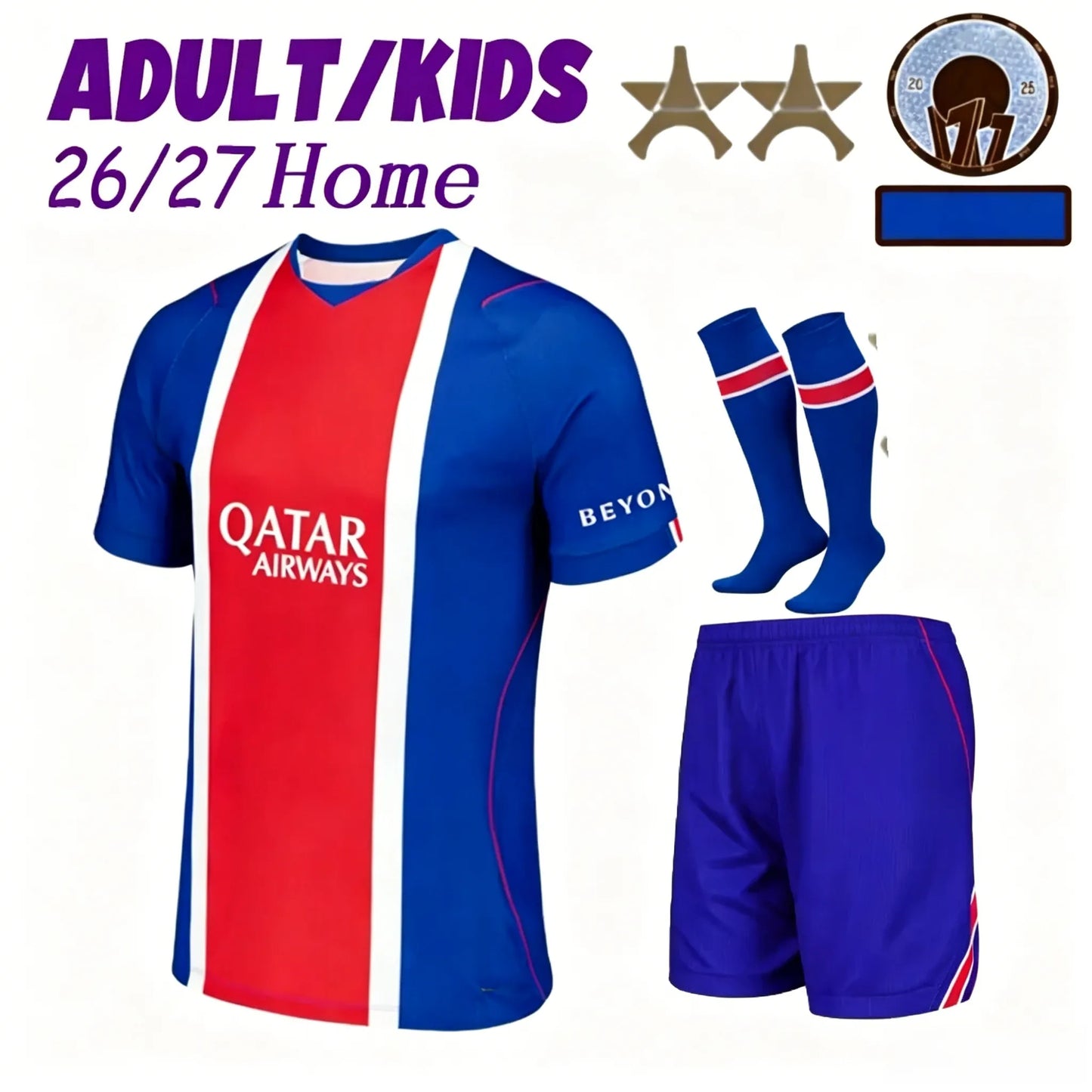 Psges jersey Soccer Jerseys DEMBELE HAKIMI 25 26 27 enfants 2026 football shirts - SitterJersey.com