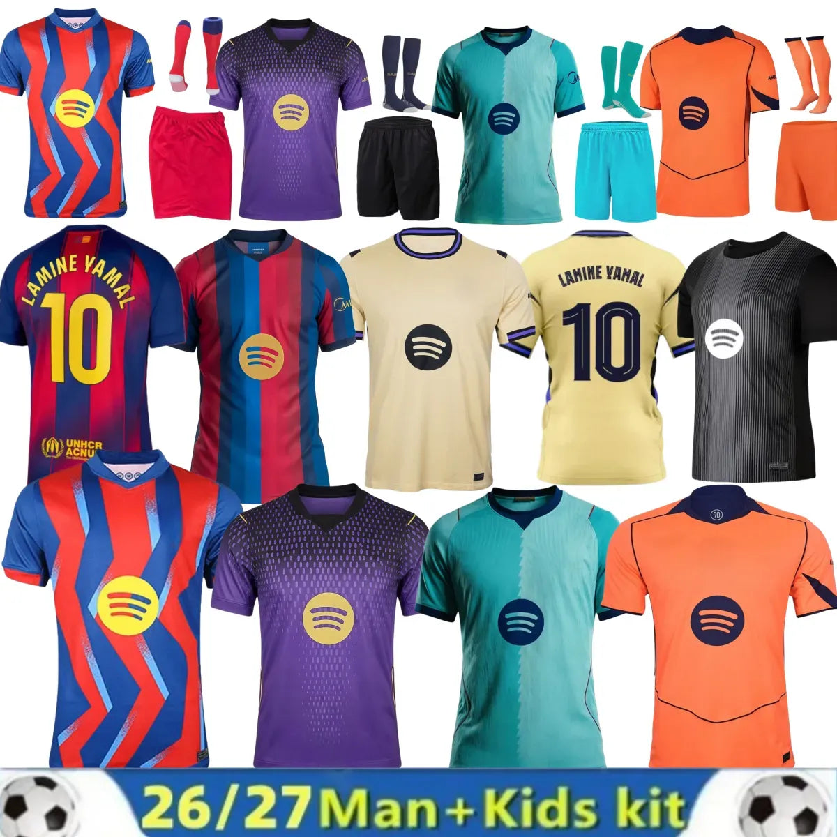 2026 27 LEWANDOWSKI Barcelone Soccer Jerseys LAMINE YAMAL PEDRI GAVI Football Je - SitterJersey.com