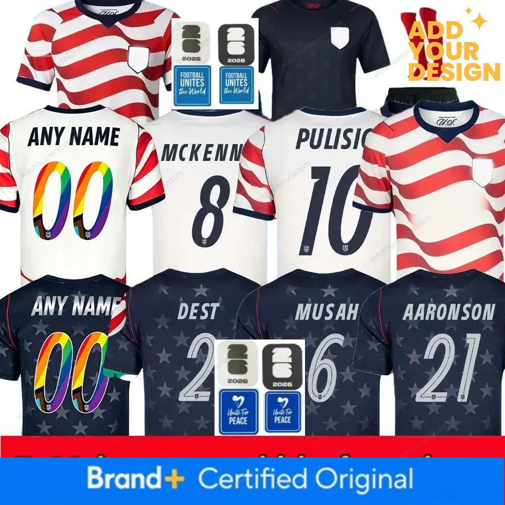 USAS United Soccer Jerseys 2026 PULISIC MCKENNIE REYNA ADAMS BALOGUN ROBINSON TI - SitterJersey.com
