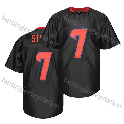 IN STOCK Mens 7 Orange Embroidered Elway Polyester Football Jersey, V-Neck Short - SitterJersey.com