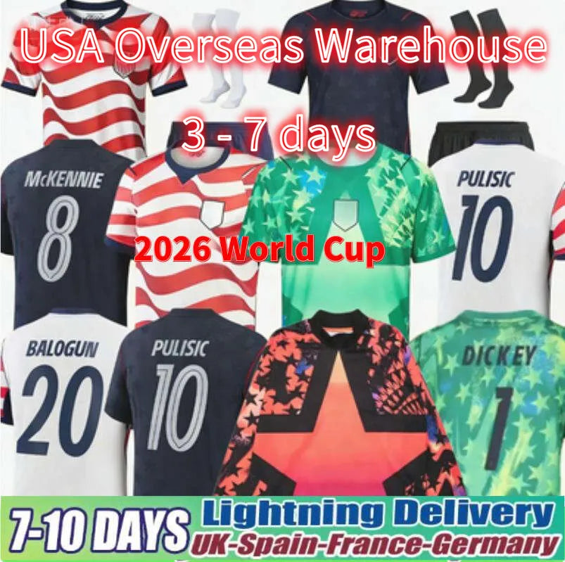 usa jersey 2026 worldcup Usa Soccerjersey 2026 World Cup PULISIC BALOGUN Footbal - SitterJersey.com
