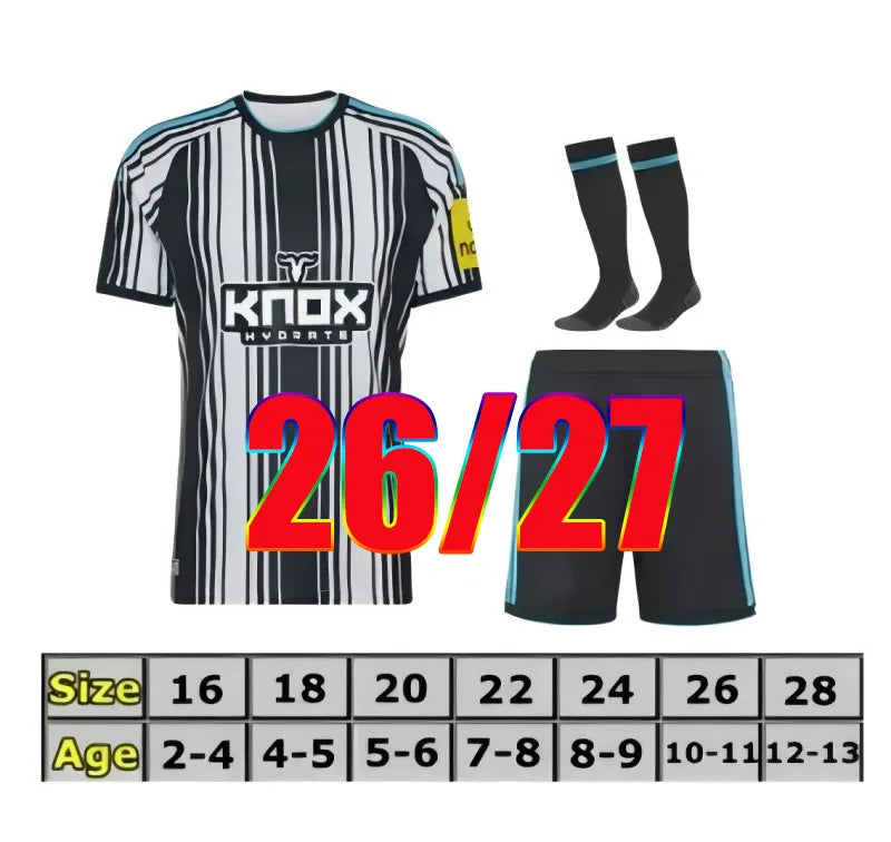 Newcastle 26 27 Football Shirt Black Children's Set Top BARNES BRONO G. Gordon I - SitterJersey.com