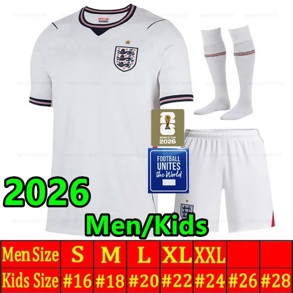 England Football Kit 2026 England 2026 World Cup Soccer Jersey Bellingham Palmer Eze Maguire EnglandS 26 27 Football Kits Football Shirt Rashford Kane Saka Rice Foden Women Men Kids Kits - SitterJersey.com