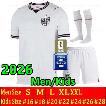 England Football Kit 2026 England 2026 World Cup Soccer Jersey Bellingham Palmer Eze Maguire EnglandS 26 27 Football Kits Football Shirt Rashford Kane Saka Rice Foden Women Men Kids Kits - SitterJersey.com