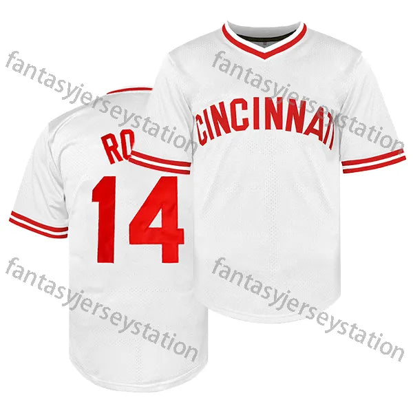 Men's #5 Embroidered Baseball Bench Jersey - V-Neck, Short Sleeve, Polyester Spo - SitterJersey.com
