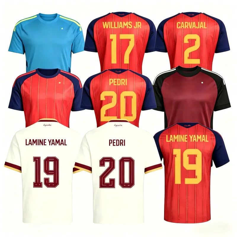 2026 Spain LAMINE YAMAL Soccer Jerseys 2026 Home WILLIAMS JR MORATA FABIAN JOSEL - SitterJersey.com