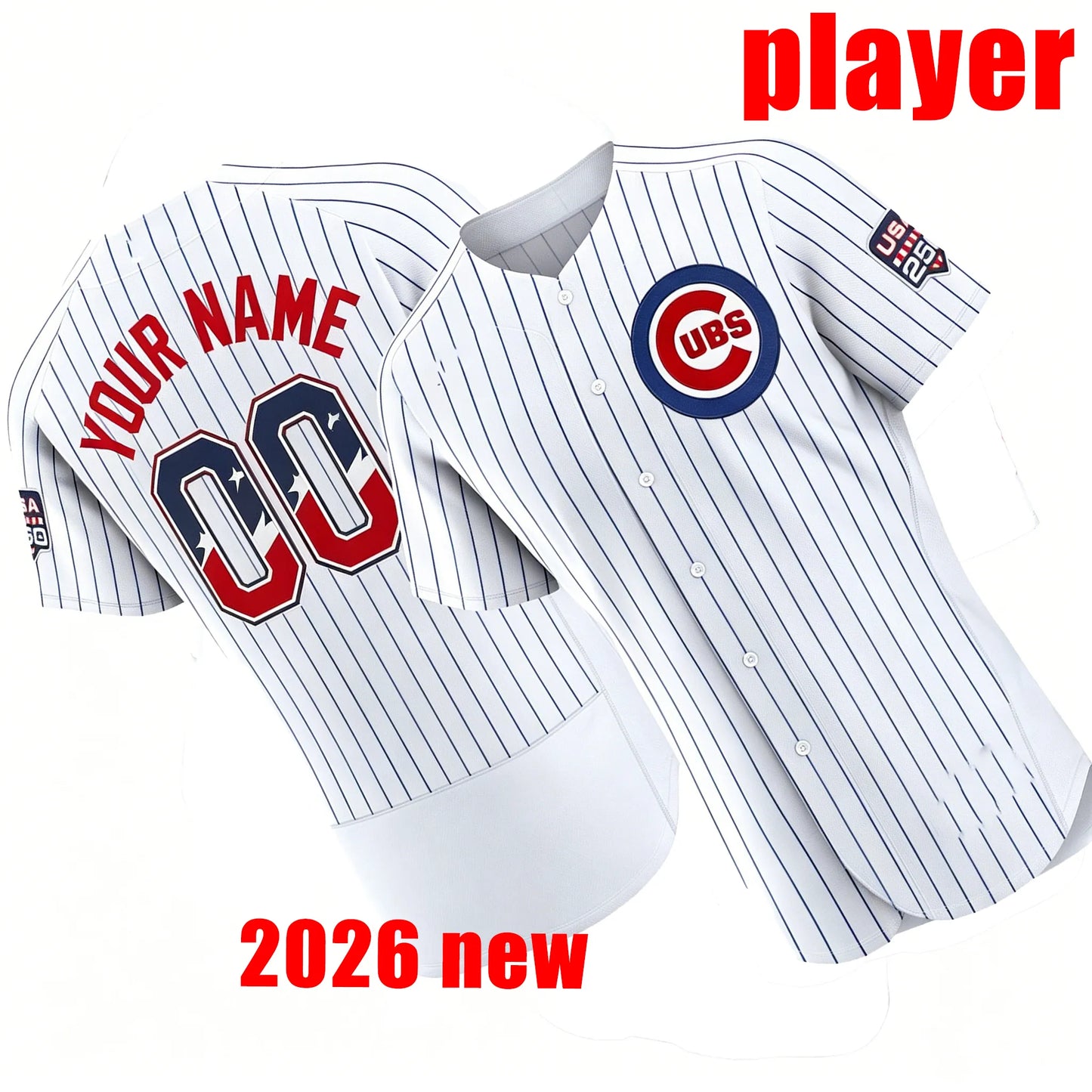 USA 250 Fourth of July Baseball Jerseys Chicagos Cubs jersey 150th Anniversary 7 - SitterJersey.com