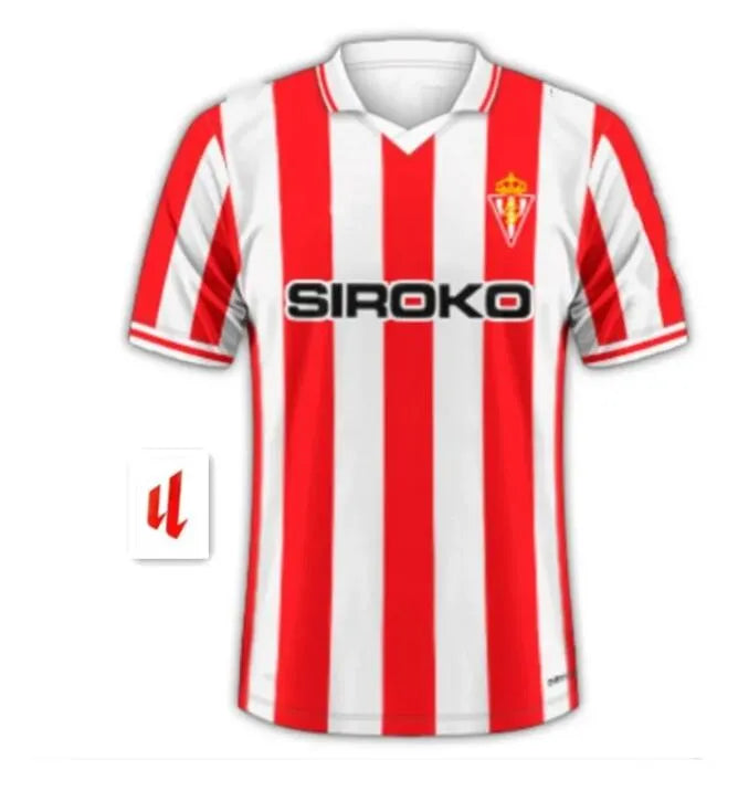 4XL 26 27 Sporting de Gijon Soccer Jerseys 84 86 94 95 96 01 02 08 Retro David V - SitterJersey.com