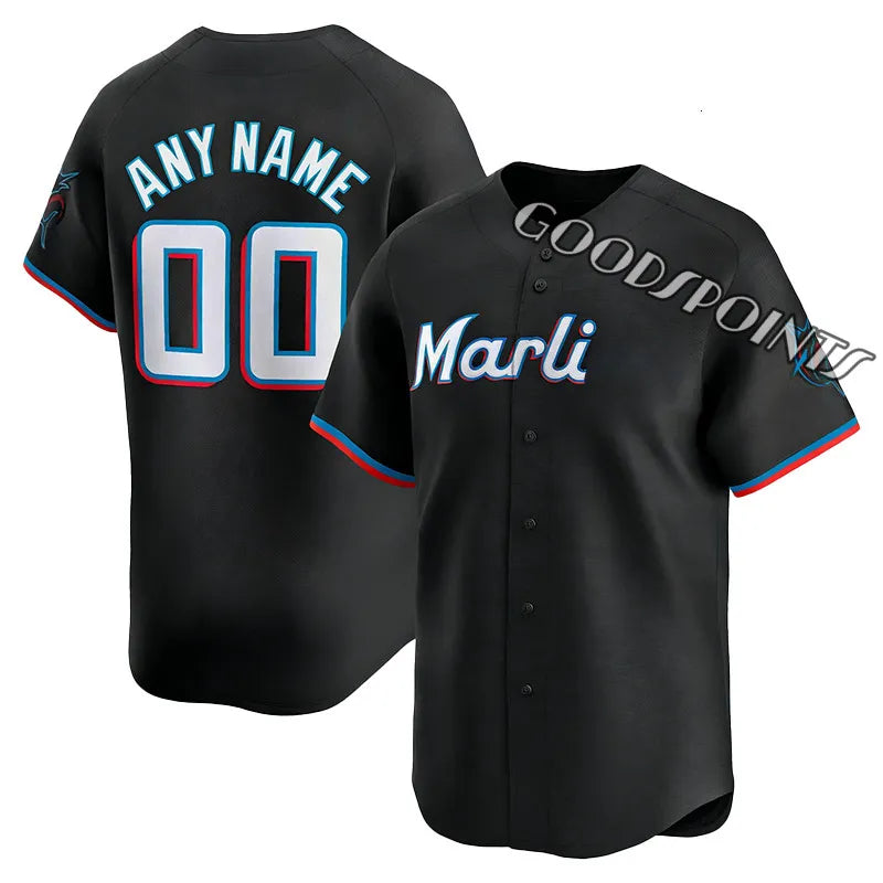 Miamis Marlins Jersey Eury Perez Sandy Alcantara Agustin Ramirez Fairbanks jerse - SitterJersey.com