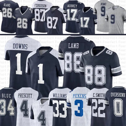 CeeDee Lamb George Pickens Dak Prescott Football Jersey Brandon AubreyEmmitt Smi - SitterJersey.com