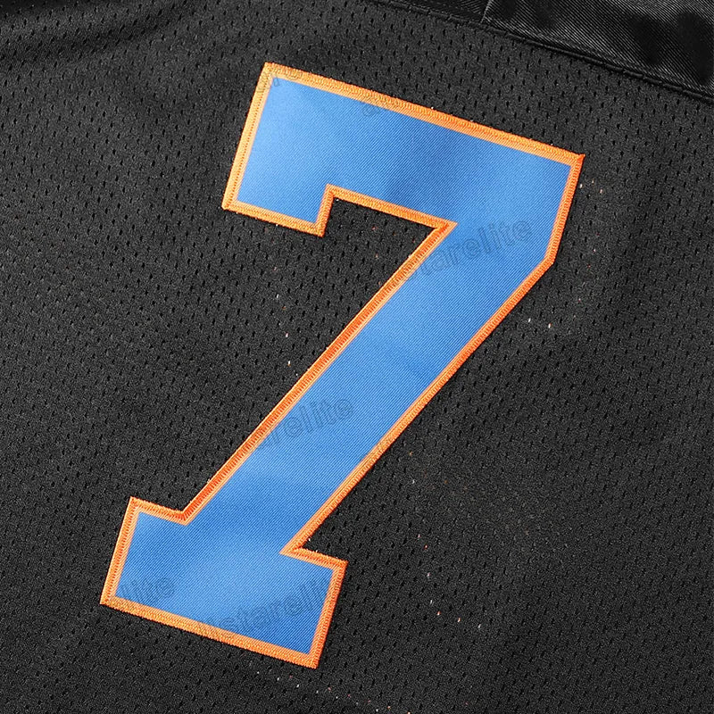Men's #7 ELWAY Breathable V-Neck Football Jersey Orange Black, Perfect for Train - SitterJersey.com