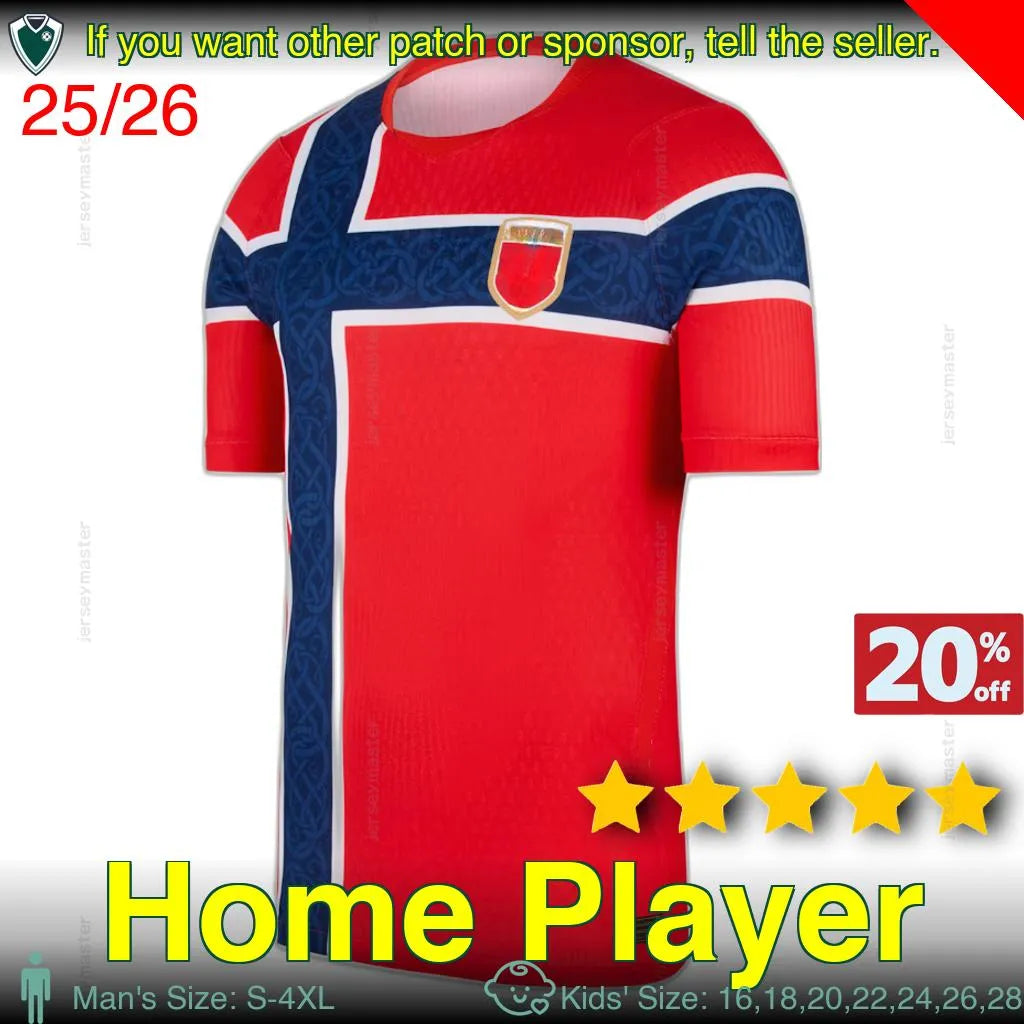 2026 Norway HAALAND 2026 World Cup soccer jerseys SORLOTH NUSA AASGAARD HORN MYH - SitterJersey.com