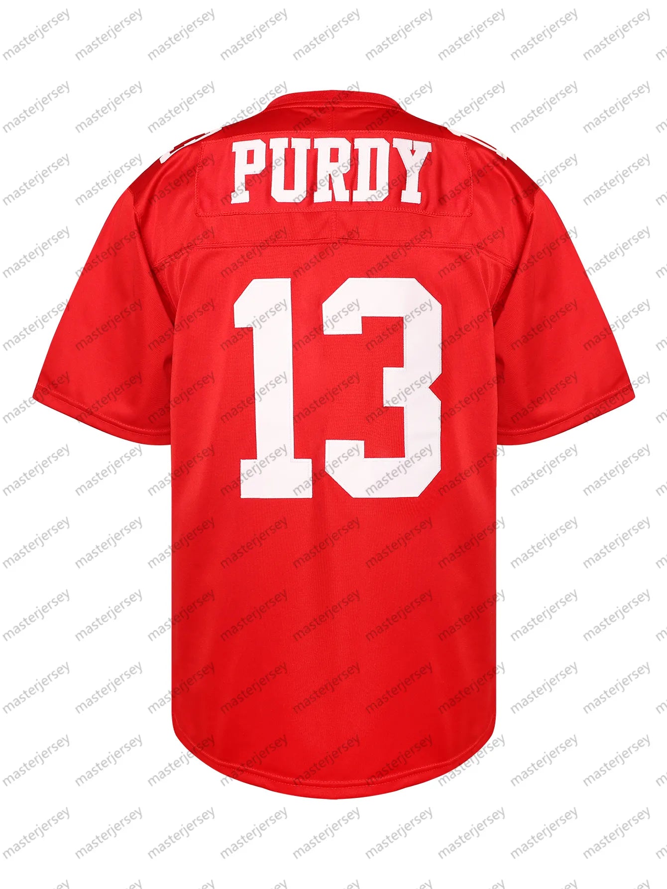 #13 PURDY Comfy V-Neck Football Jerseys Men Mesh Embroidery for Training and Com - SitterJersey.com