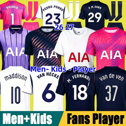 25 26 27 tottenham 1901 125th Anniversary XAVI Season SOLANKE GALLAGHER KUDUS MA - SitterJersey.com