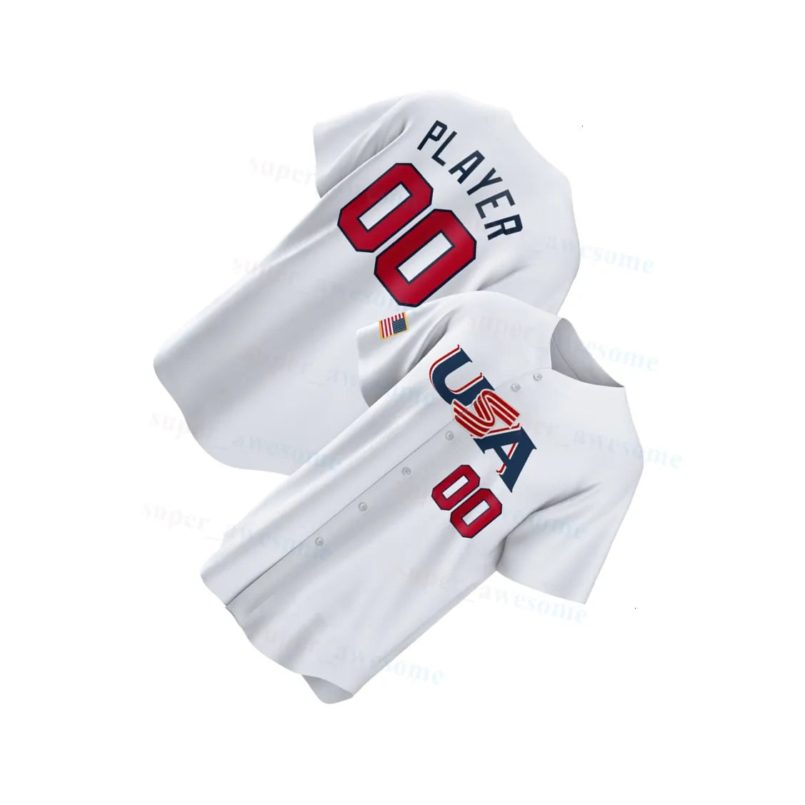 Team USA Baseball Jersey Aaron Judge Paul Skenes Bobby Witt Jr Kyle Schwarber Ca - SitterJersey.com