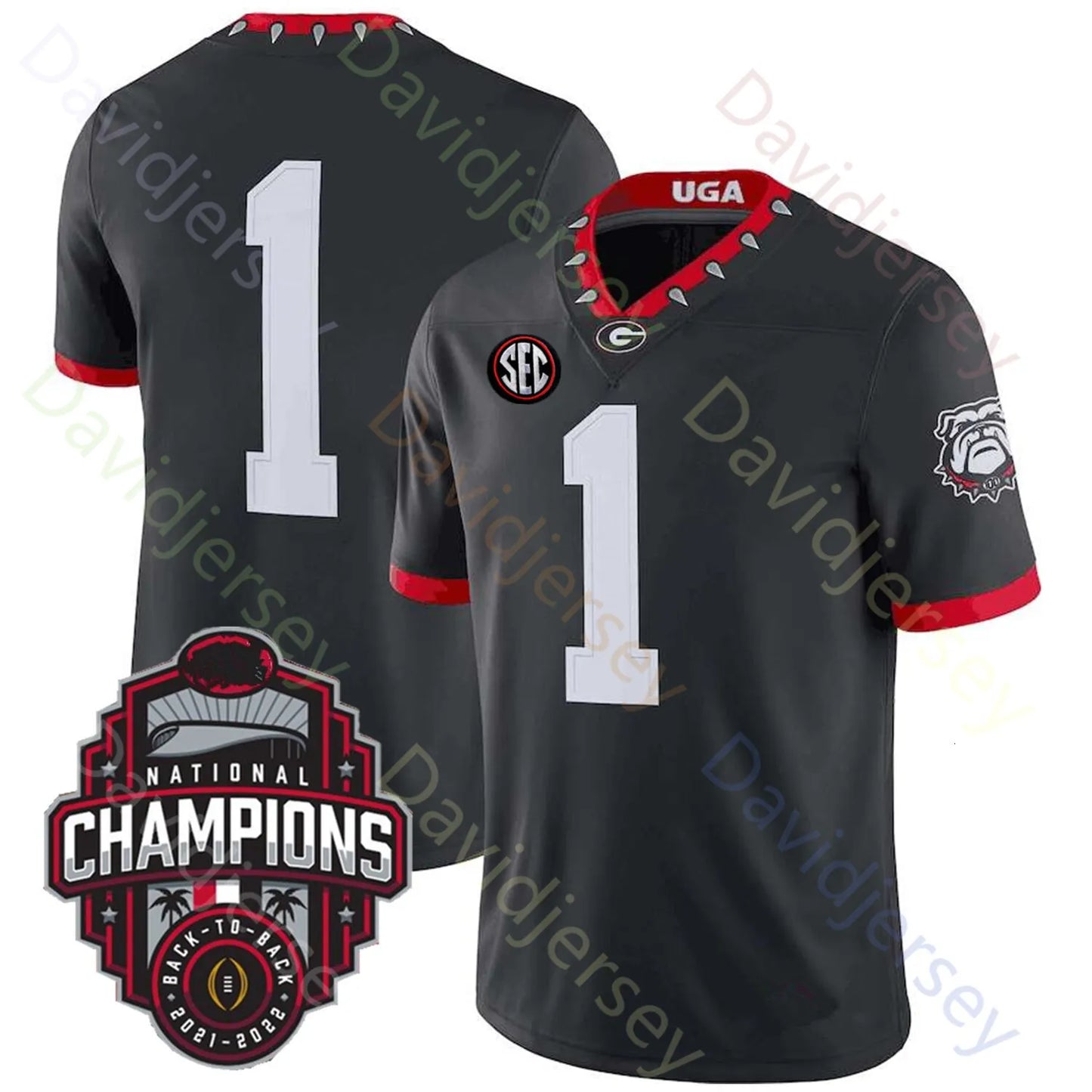 Georgia Bulldog Football Jersey College Gunner Stockton Zachariah Branch Kaiden  - SitterJersey.com