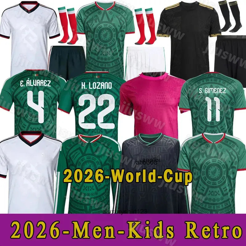 Mexico 2026 2027 Copa America RAUL A. VEGA CHICHARITO Soccer Jerseys H. LOZANO 2 - SitterJersey.com