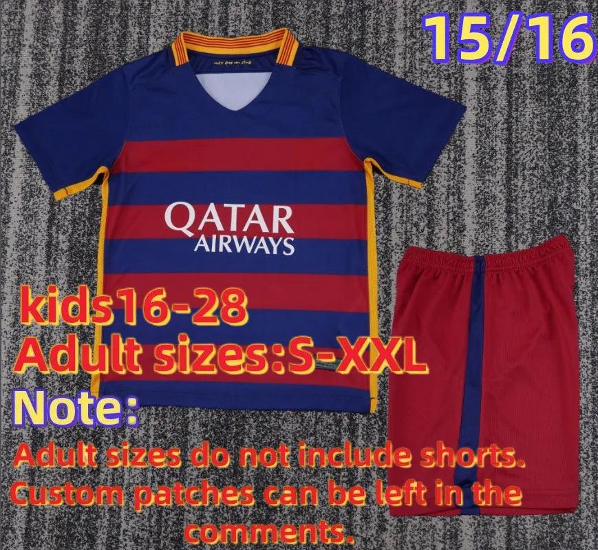 retro Barcelona jersey kids 92 95 98 99 03 04 15 16 17 RONALDINHO RIVALDO maillo - SitterJersey.com