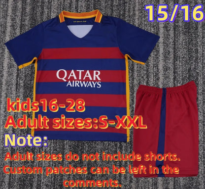 retro Barcelona jersey kids 92 95 98 99 03 04 15 16 17 RONALDINHO RIVALDO maillo - SitterJersey.com