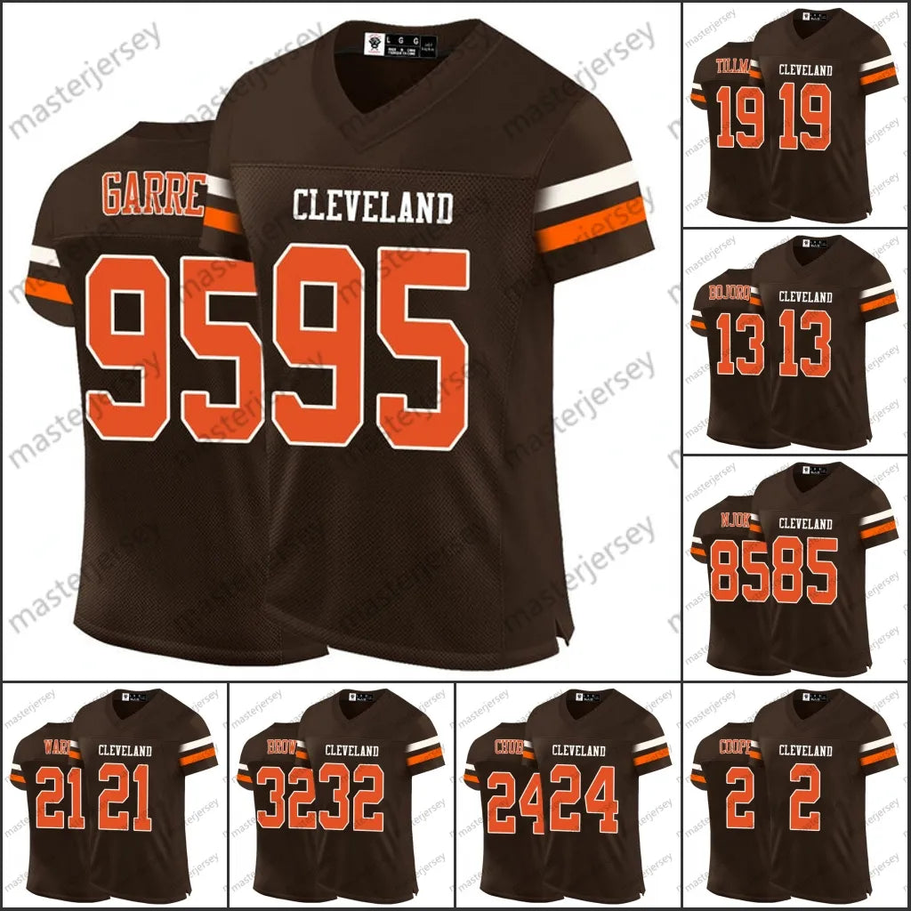 95 Myles Garrett Cities Football Jerseys Nick Chubb Winston Njoku Cedric Tillman - SitterJersey.com