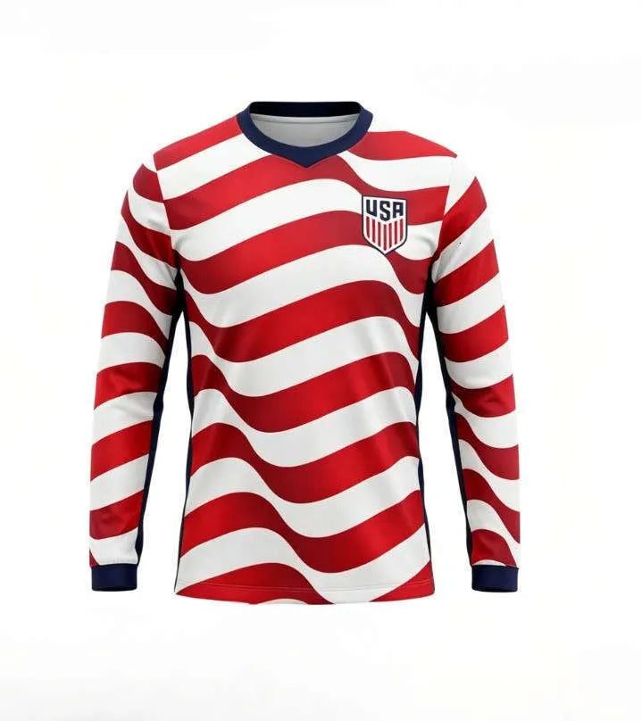 Usa Soccerjersey 2026 World Cup PULISIC BALOGUN Football Jersey AARONSON WRIGHT  - SitterJersey.com