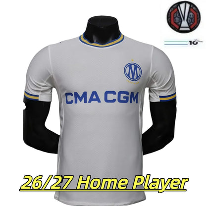 26 27 Maillot Marseille 2027 OM Monumentale Soccer Jerseys GREENWOOD RULLI BALER - SitterJersey.com