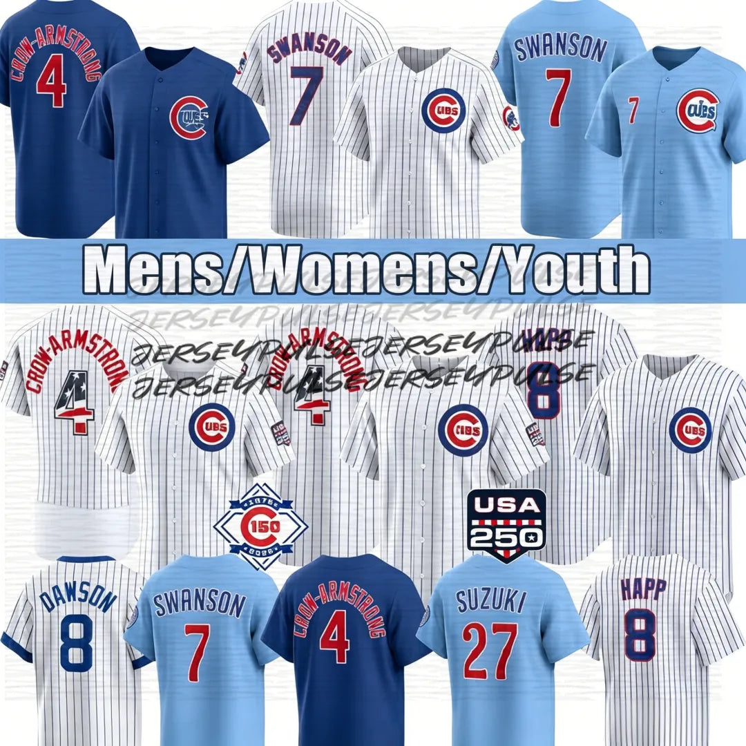 USA 250 Fourth of July Baseball Jerseys Chicagos Cubs jersey 150th Anniversary 7 - SitterJersey.com