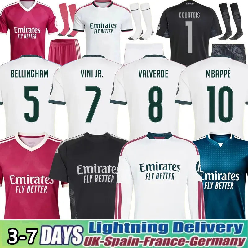 Real Madrid Jersey Kids 2026 Reals Madrid Soccer Jerseys MBAPPE BELLINGHAM Chandal VINI JR Children 26 27 Football Shirt Top Valverde Endrick RODRYGO CAMAVINGA Camiseta Jersey Kids Kits - SitterJersey.com