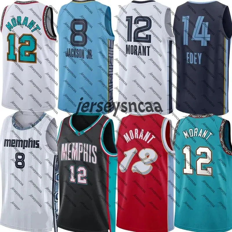 25 26 MEM Ja Morant Basketball Jerseys Grizzliess Jaren jr Zach Edey Jaylen Well - SitterJersey.com
