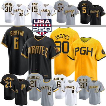 2026 City Pittsburghs Pirates Jersey Paul Skenes Roberto Clemente Konnor Griffin - SitterJersey.com